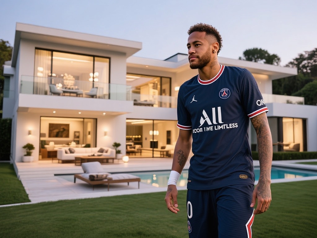 内马尔庆33岁生日!开直升机空降训练场豪购豪宅 内马尔的举措再次证明了巨星们在事业之外的