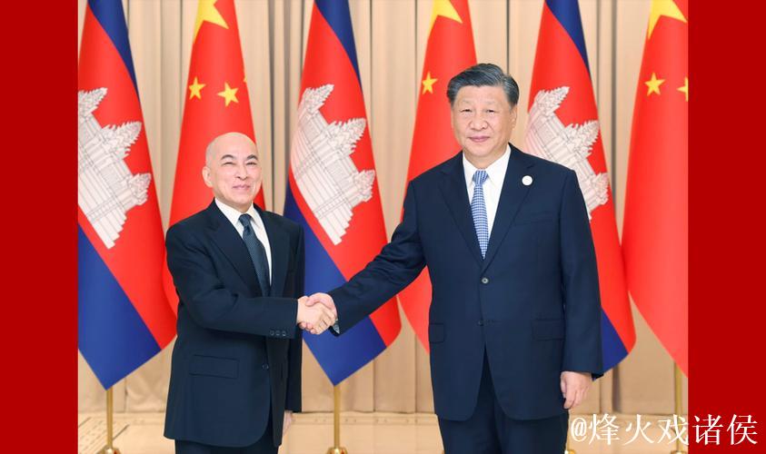 习近平会见柬埔寨国王西哈莫尼